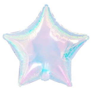 Шар (18''/46 см) Звезда, (надув воздухом), Прозрачный, Хамелеон, 1 шт. в уп.